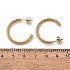 304 Stainless Steel Twist C-Shaped Stud Earrings EJEW-R017-03G-02-4