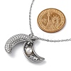 304 Stainless Steel Openable Moon Pendant Cable Chain Necklaces for Women STAS-Z114-18P-5