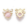 Brass Micro Pave Clear Cubic Zirconia Charms LS-KK-S356-083-NF-2