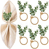 PVC Leaf Napkin Rings AJEW-CP0006-67B-1