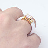 Flat Round Porcelain Finger Rings for Women Men FS-WG6D31E-02-3