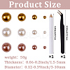 1 Box Half Round Resin & ABS Imitation Pearl Cabochons DIY-CP0012-96B-2