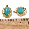 Natural Dark Turquoise Jade Dyed Pendants STAS-L025-007G-06-3