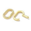 Rack Plated Brass Micro Pave Cubic Zirconia Clasps KK-Z039-06B-G-2