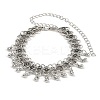 Bohemian Flower Tassel Alloy Anklets for Women LS-AJEW-B107-02-2