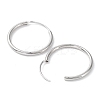 Rhodium Plated 925 Sterling Silver Huggie Hoop Earrings EJEW-K258-02C-P-2