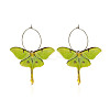 Butterfly Alloy Acrylic Hoop Earrings FS-WG09DCE-01-1