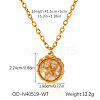 Ocean Natural Shell  Resin Pendant 304 Stainless Steel Cable Chain Necklaces for Women WGEB2E9-02-1