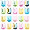 20Pcs UV Plating Opaque Acrylic European Beads OACR-TADJ0001-16U-2