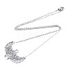 Non-Tarnish 201 Stainless Steel Pendant Necklaces LS-NJEW-T009-JN055-1-40-2