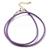 Polyester Cord Braided Necklace Makings MAK-L043-03G-04-1