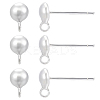 5 Pairs 925 Sterling Silver Stud Earring Findings STER-BBC0008-94S-7