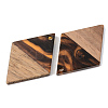 Resin & Walnut Wood Pendants RESI-S389-012A-A01-2