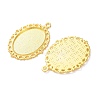 Tibetan Style Oval Alloy Pendant Cabochon Settings TIBEP-Q054-44G-NR-1