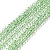 Transparent Electroplate Glass Beads Strands EGLA-S056-4mm-16-1