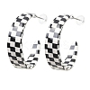 13 Pairs 13 Colors C-shaped Acrylic Stud Earrings for Women EJEW-DC0001-44-2