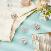 4Pcs 2 Colors Alloy Rhinestone Cufflinks DIY-NB0013-78-4