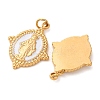 304 Stainless Steel Enamel Pendants STAS-U061-19G-02-2