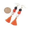 3 Pairs 3 Colors Halloween Skull Synthetic Dyed Turquoise Dangle Earrings EJEW-JE05883-5