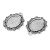 Vintage Tibetan Style Alloy Flower Pendant Cabochon Bezel Settings LS-TIBEP-O006-03AS-2