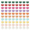 100Pcs 10 Colors AB Color Resin Rose Flower European Beads RESI-TA0003-89-3