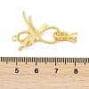 Brass Micro Pave Clear Cubic Zirconia Fold Over Clasps KK-M311-10G-3
