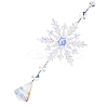 AB Color Glass Snowflake Pendant Decorations AJEW-Q144-02P-01-3