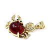 Brass Micro Pave Cubic Zirconia Pendants KK-K302-05G-2