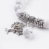 Natural Howlite Stretch Bracelets BJEW-F262-A06-2