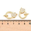 Brass Micro Pave Cubic Zirconia Lobster Claw Clasps KK-A161-02G-6