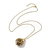 Crystal Stone Cage Pendant Necklaces NJEW-JN04760-03-2