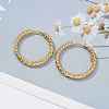 Ion Plating(IP) 304 Stainless Steel Grooved Hoop Earrings EJEW-M218-01C-G-1
