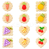 60Pcs 6 Style Opaque Resin Decoden Cabochons CRES-CJ0001-50-1