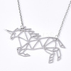 Non-Tarnish 201 Stainless Steel Pendant Necklaces NJEW-T009-JN035-1-40-1