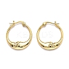 Brass Micro Pave Clear Cubic Zirconia Hoop Earrings EJEW-B006-01G-1