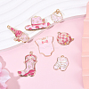 28Pcs 7 Styles Rack Plating Alloy Enamel Pendants ENAM-YW0004-86-2
