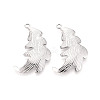 304 Stainless Steel Leaf Pendants STAS-T069-39P-1