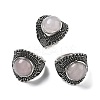 Natural Rose Quartz Adjustable Rings RJEW-I108-03AS-15-4