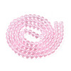 Baking Paint Transparent Glass Beads Strands DGLA-N006-8mm-01-2
