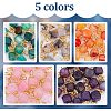 80Pcs 5 Color Natural Agate Connector Charms FIND-HY0001-39-5