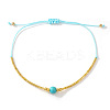 Bohemian Glass Seed Bead Braided Bracelets WO6368-12-1