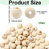 Natural Unfinished Wood Beads WOOD-SP0001-62F-2