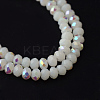 Electroplate Solid Color Glass Rondelle Bead Strands EGLA-Q050-12mm-15-1