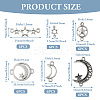 36Pcs 6 Styles Tibetan Style Zinc Alloy Connector Charms FIND-TA0002-96-4