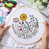 DIY Flower Embroidery Kits DIY-GL0004-115-3