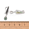 Teardrop Brass Fold Over Clasps KK-Z073-35P-03-3