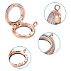 4Pcs 2 Style Alloy Glass Crystal Rhinestone Pendants PALLOY-TA0002-36D-12
