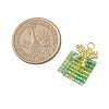 Glass Seed Beaded Christmas Gift Pendants PALLOY-MZ00899-02-2