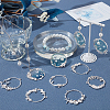 Alloy Open Back Bezel Pendants PALLOY-OC0001-65-5