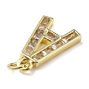 26Pcs Brass Micro Pave Cubic Zirconia Pendants KK-V014-01G-M-3